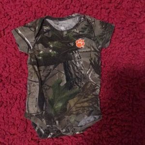 Clemson camo onesie